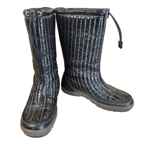 Ecco Waterproof Boots with Wool Lining Women’s SZ 8 Black EUC - Picture 1 of 14